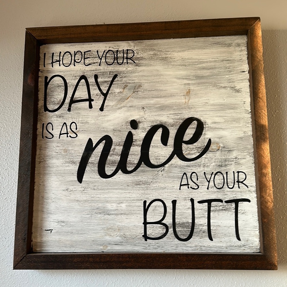 Wooden sign